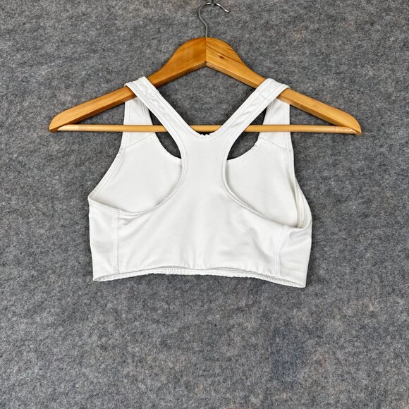 Nike White Women's Sports Bra Medium Coverage Size Small Swoosh - Picture 3 of 6